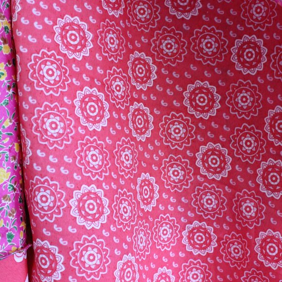 Mexicali Blues Womens Layered Wrap Long Maxi Hippie Boho 100% Silk Skirt Floral - Picture 4 of 8